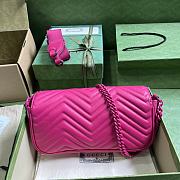 	 Bagsaaa Gucci GG Marmont matelassé shoulder hot pink bag (wiht 2 straps) - 26.5x 13x 7 - 4