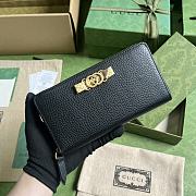 Bagsaaa ZIP WALLET WITH INTERLOCKING G PYTHON BOW - W19.5cm x H11cm x D3cm - 2