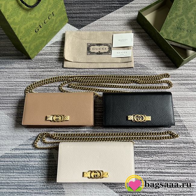 Bagsaaa Chain wallet with Interlocking G python bow - W19cm x H10cm x D4cm - 1