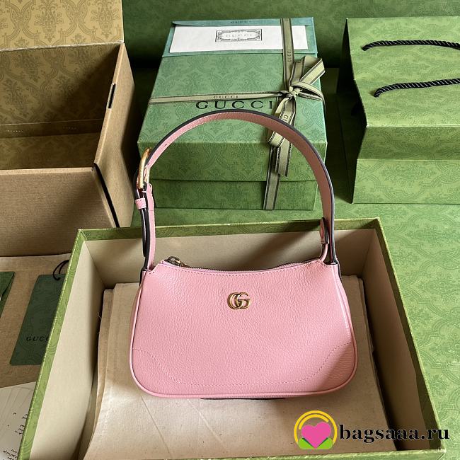	 Bagsaaa Gucci Aphrodite mini shoulder bag light pink - W21cm x H12cm x D4cm - 1