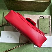 Bagsaaa Gucci GG Marmont Matelassé Leather Super Mini Red Bag - 16.5x 10x 4.5cm - 6