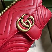 	 Bagsaaa Gucci GG Marmont matelassé shoulder red bag - 22X 13 x 6 cm - 4