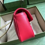 	 Bagsaaa Gucci GG Marmont matelassé shoulder red bag - 22X 13 x 6 cm - 3