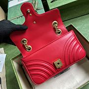 	 Bagsaaa Gucci GG Marmont matelassé shoulder red bag - 22X 13 x 6 cm - 2