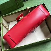 Bagsaaa Gucci GG Marmont matelassé shoulder red bag - 26x 15x 7cm - 6