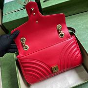 Bagsaaa Gucci GG Marmont matelassé shoulder red bag - 26x 15x 7cm - 5