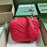 Bagsaaa Gucci GG Marmont mini red shoulder bag - 18x 15 x8cm - 6