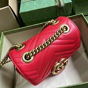Bagsaaa Gucci GG Marmont mini red shoulder bag - 18x 15 x8cm - 4