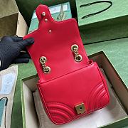 Bagsaaa Gucci GG Marmont mini red shoulder bag - 18x 15 x8cm - 3