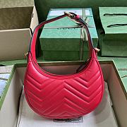 Bagsaaa Gucci GG Marmont matelassé red leather mini bag - 21.5x 11x 5cm - 6