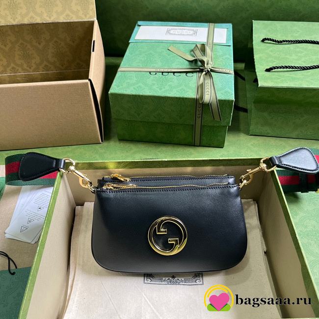 Bagsaaa Gucci Blondie GG mini black bag - 20x 13x 2.5cm  - 1