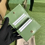 Bagsaaa Gucci GG Marmont matelassé card case wallet sage green - 11 x 8.5 x 3cm - 3
