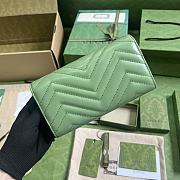 Bagsaaa Gucci GG Marmont continental wallet sage green - 19 x 10.5 x 3cm - 4