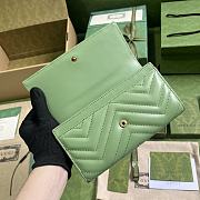 Bagsaaa Gucci GG Marmont continental wallet sage green - 19 x 10.5 x 3cm - 3