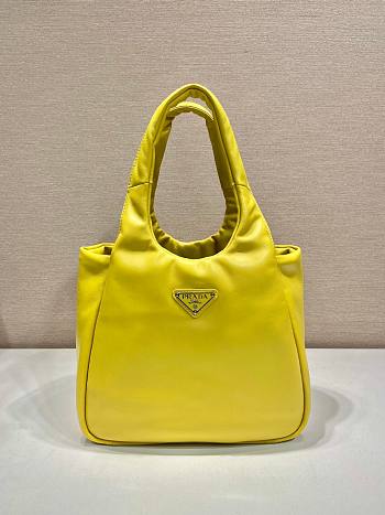 	 Bagsaaa Prada padded Prada Soft nappa-leather yellow bag - 30*26*17cm