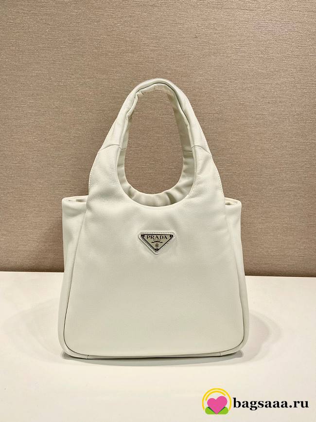 	 Bagsaaa Prada padded Prada Soft nappa-leather white bag - 30*26*17cm - 1