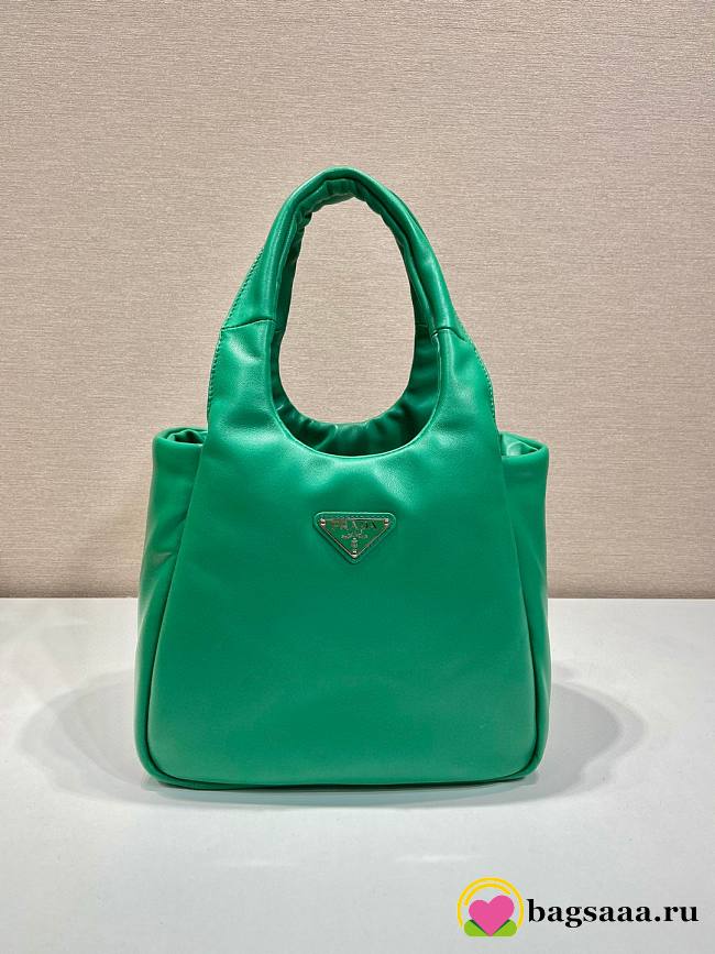 	 Bagsaaa Prada padded Prada Soft nappa-leather green bag - 30*26*17cm - 1