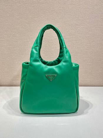 	 Bagsaaa Prada padded Prada Soft nappa-leather green bag - 30*26*17cm