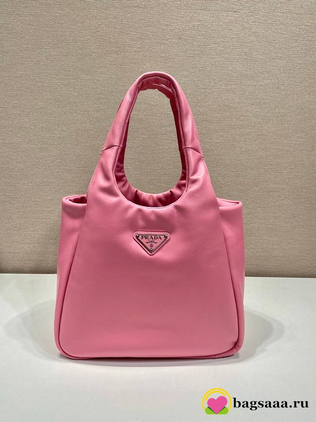 	 Bagsaaa Prada padded Prada Soft nappa-leather pink bag - 30*26*17cm - 1