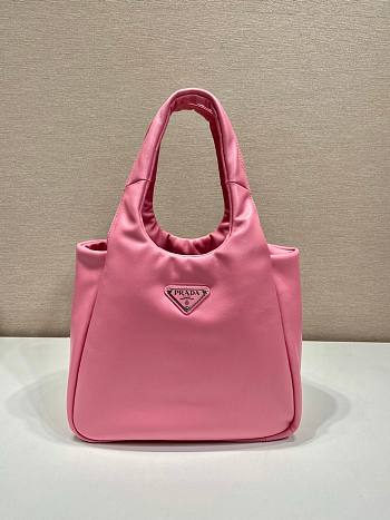 	 Bagsaaa Prada padded Prada Soft nappa-leather pink bag - 30*26*17cm