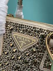 	 Bagsaaa Prada Galleria satin mini-bag with platinum crystals - 20*14.5*9.5cm - 5