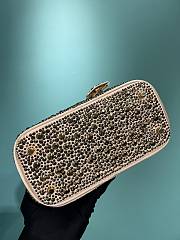 	 Bagsaaa Prada Galleria satin mini-bag with platinum crystals - 20*14.5*9.5cm - 4
