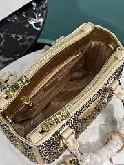 	 Bagsaaa Prada Galleria satin mini-bag with platinum crystals - 20*14.5*9.5cm - 2