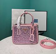 	 Bagsaaa Prada Galleria satin mini-bag with pink crystals - 20*14.5*9.5cm - 1