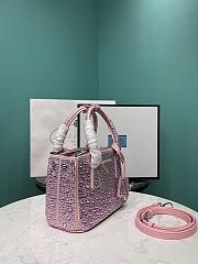 	 Bagsaaa Prada Galleria satin mini-bag with pink crystals - 20*14.5*9.5cm - 6