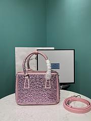 	 Bagsaaa Prada Galleria satin mini-bag with pink crystals - 20*14.5*9.5cm - 2