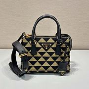 Bagsaaa Prada Symbole embroidered fabric mini black bag - 20x15x9.5cm - 1