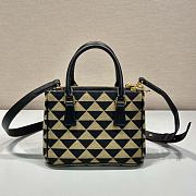 Bagsaaa Prada Symbole embroidered fabric mini black bag - 20x15x9.5cm - 2