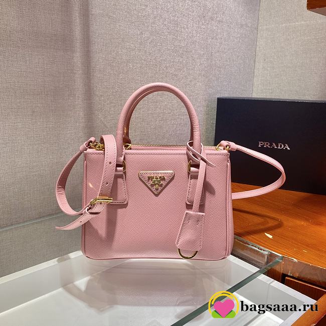 	 Bagsaaa Prada Galleria Saffiano leather pink mini-bag - 20x15x9.5cm - 1