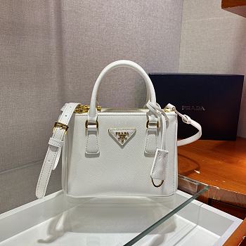 	 Bagsaaa Prada Galleria Saffiano leather white mini-bag - 20x15x9.5cm