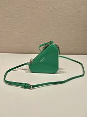 Bagsaaa Prada Embellished satin and leather mini pouch green - 15x10x5cm - 2