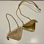 	 Bagsaaa Prada Embellished satin and leather mini pouch gold - 15x10x5cm - 4
