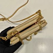 	 Bagsaaa Prada Embellished satin and leather mini pouch gold - 15x10x5cm - 3