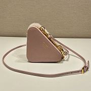 	 Bagsaaa Prada Shearling and Saffiano leather mini-pouch pink - 15x10x5cm - 2
