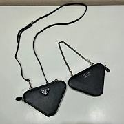 Bagsaaa Prada Saffiano leather mini-pouch black - 15x10x5cm - 4