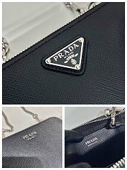 Bagsaaa Prada Saffiano leather mini-pouch black - 15x10x5cm - 2