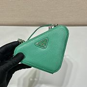 	 Bagsaaa Prada Saffiano leather mini-pouch green - 15x10x5cm - 6