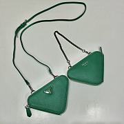 	 Bagsaaa Prada Saffiano leather mini-pouch green - 15x10x5cm - 5