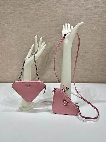 	 Bagsaaa Prada Saffiano leather mini-pouch pink - 15x10x5cm