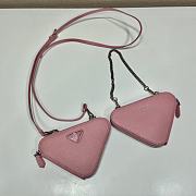 	 Bagsaaa Prada Saffiano leather mini-pouch pink - 15x10x5cm - 3