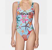 Bagsaaa Versace Tresor De La Mer One-Piece Swimsuit Azzurro Multicolor - 1