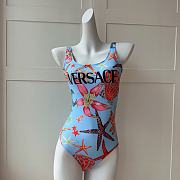 Bagsaaa Versace Tresor De La Mer One-Piece Swimsuit Azzurro Multicolor - 2