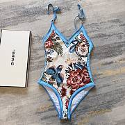 Bagsaaa Chanel Vintage Blue One Piece Swimsuit - 1