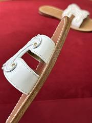 Bagsaaa Celine White Leather Slides - 3