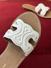 Bagsaaa Celine White Leather Slides - 5