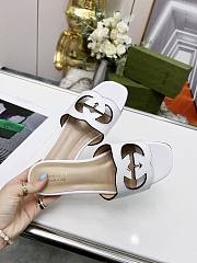 	 Bagsaaa Gucci Women's Interlocking G cut-out slide sandal white - 2